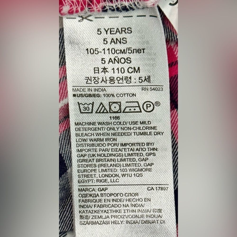 Baby Gap Girls Kids Long Sleeve Pink Plaid Flannel A-Line Shirt Dress. 5. 5T. - Picture 5 of 6